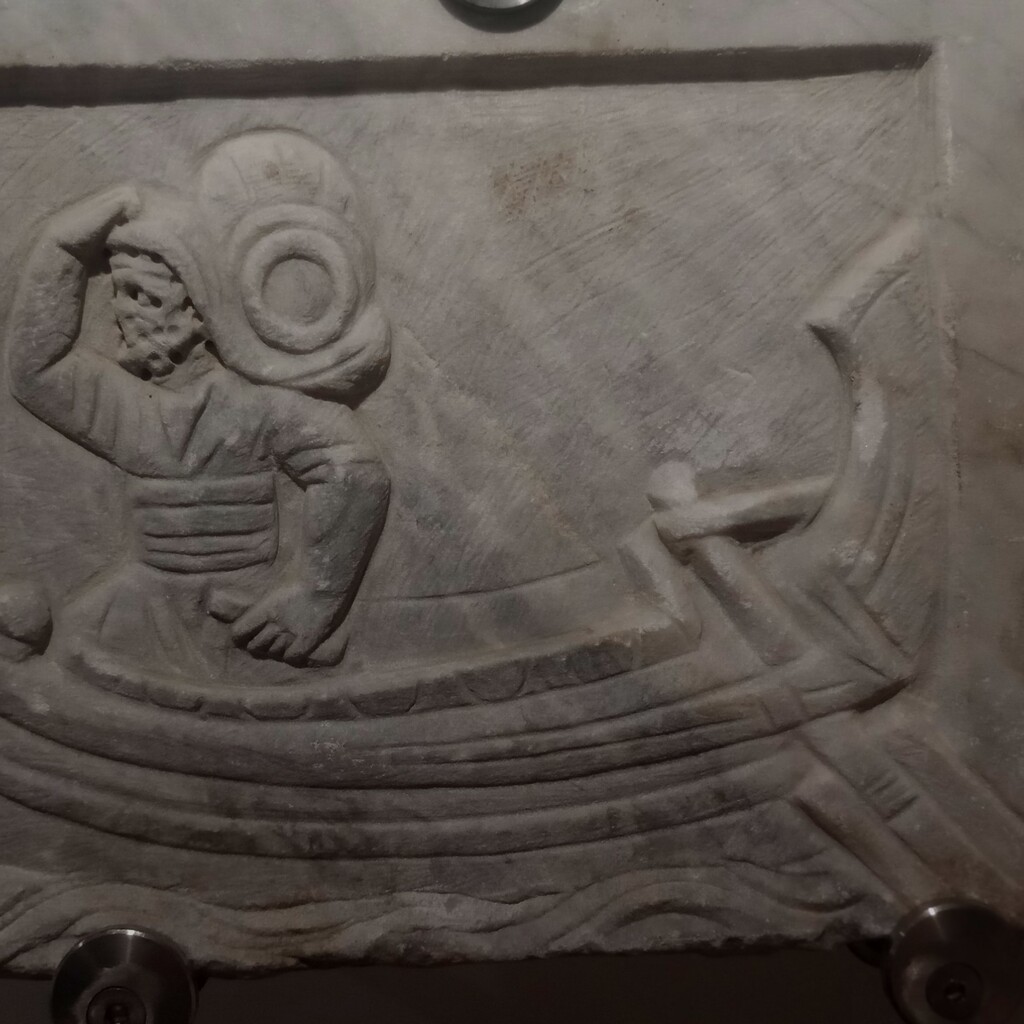 Roman Dock Worker on Ancient Roman Funerary Stone